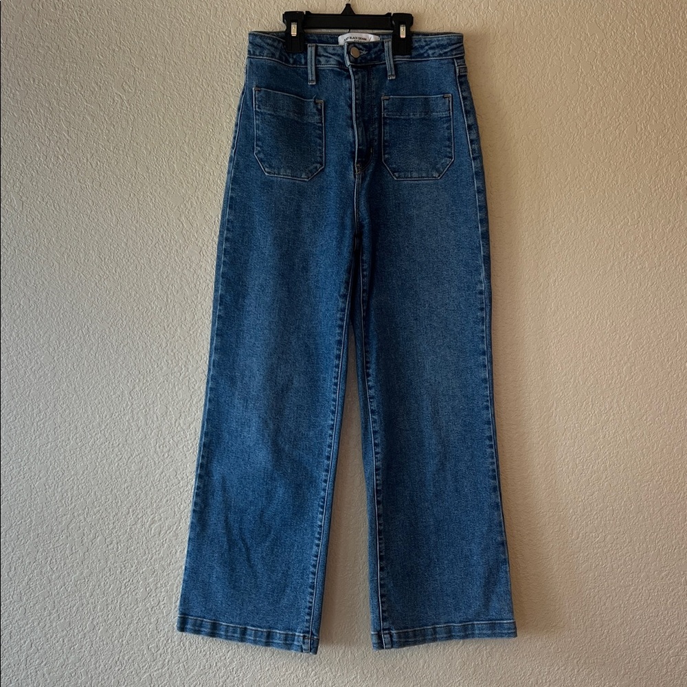 Just black denim the sailor pocket wide leg jean size 26